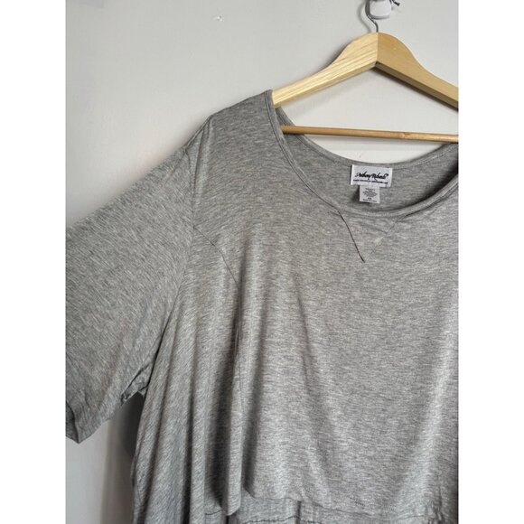 Anthony Richards Midi Layered Dress Sz 4X Gray Oversize Pocket Casual Minimalist - Picture 4 of 8